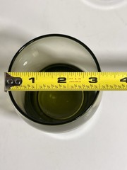 Libbey Perception Olive Green Double Old Fashioned Glasses Set of 4 VTG