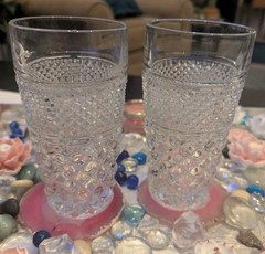 Set Of 2 Anchor Hocking Wexford 16oz Flat Ice Tea Tumblers 6.25” 16oz Capacity