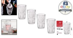 Romantic Water Glass Set of 4 | 10.25 oz Italian Glassware for Beverages