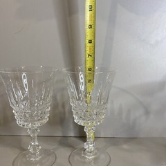 2-Cristal d’Arques Durand Tuilleries 6. 1/8” Tall Villandry 7 Oz Wine Glasses