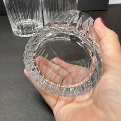 Fine Crystal Rocks/Old Fashion Heavy Bottom Glasses Baccarat Style Set Of 3