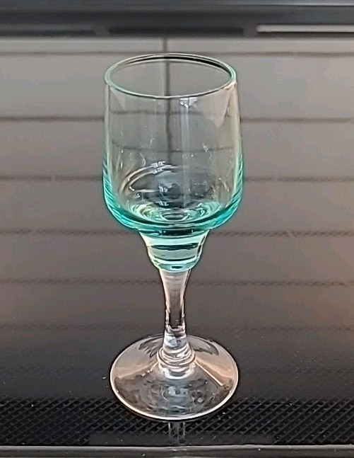 Vintage Sasaki Harmony Aqua Liqueur Cordial 4 1/4″ Glasses (B1-G3)