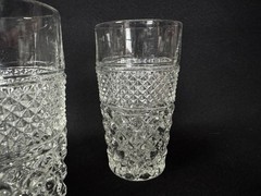 Vintage Anchor Hocking Wexford Glass Tumblers 5.5″ Tall 11 oz Set of 4