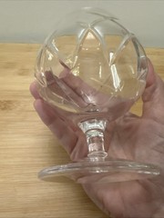 Vintage Cut Crystal Brandy Snifter Glass 5.25” 12oz Replacement Unmarked