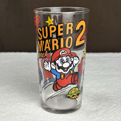 Vtg 1989 Super Mario Bros. 2 Nintendo NES Video Game Promo Drinking Glass 80s!
