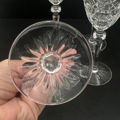 Set of 4 Cristal d’Arques Lead Crystal Wine Glasses Gold Rimmed 8-1/8″ Tall