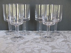 Dansk Crystal-Karin-Clear 6 oz- 6.5″ White Wine Glasses -Set of 6