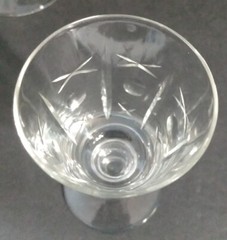 Set of 8 Crystal Mixed Clear Bar Glasses Perfect All Are 4″ Tall D 1.75″ & 2.75″