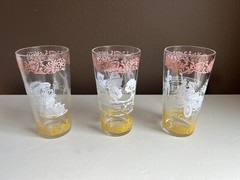 Vintage Hazel Atlas “Americana” Series Drinking Glasses/Tumblers – Set Of 3