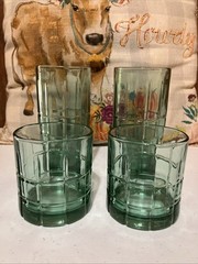 Anchor Hocking Green Juice And Water Glass Set of 4