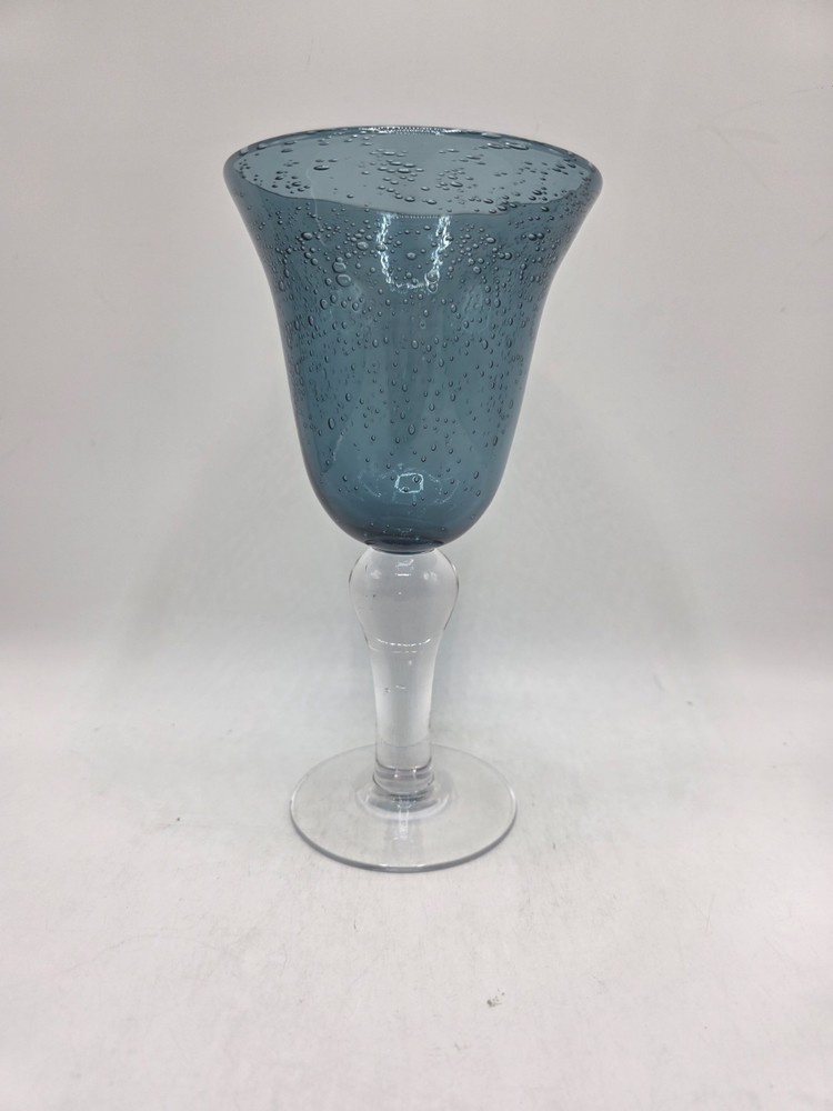 Artland Iris Slate Blue 8 1/4 Inch Water Goblet – Mint Condition