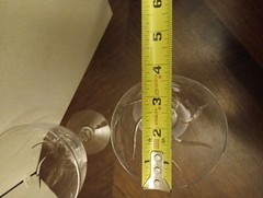 Set of 2 Fostoria Chapel Bells Water glasses goblets Cut swirls signed 10 oz.