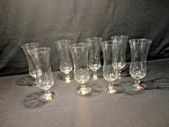Set of 6 +2 Avitra Bulgaria Crystal Champagne/Cocktail/Wine Glasses with label