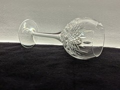Set of 2 Stuart Crystal Wine Glass Retired Pattern Manhattan EUC 7.25 in. tall