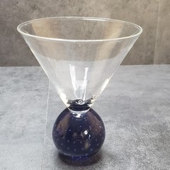 Hand Blown Glass Bubble Ball Cocktail Martini Glass