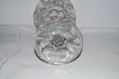 Vintage Anna Hutte Bleikristall Lead Crystal Wine Glasses Gold Rim Rose Set of 6
