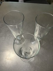 3 glasses, 8.5 inches tall, great condition
