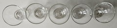 MCM Cocktail Desert Glasses Footed Clear Set Of 5 Vintage Nice