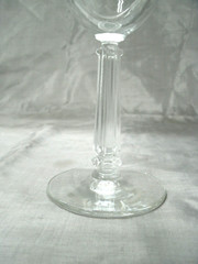 Vtg Libbey 3002-6 Clear Set of 6~7-3/8″ Water Goblets Cut Floral Multisided Stem