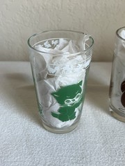 Vintage Set 3 1950s/60s Swanky Swig Glasses Child Animals