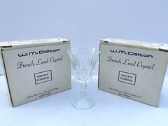 W M Dalton French Lead Crystal Verite Set 5 Cordial Glasses Genuine 24%