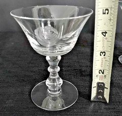Fostoria Rose-Crystal Goblets-Deep Cut Grey Rose-6 Iced Tea, 6 Water, 6 Sherbet
