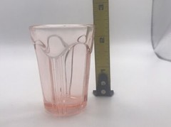 Hocking Pink Colonial Knife And Fork 2 1/2″ Height 1 1/2 oz. Whiskey Shot Glass