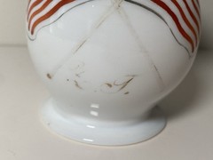 Antique Free Blown Glass Cup Patriotic American Flags Zachary Taylor Ca. 1840’s