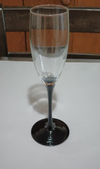 Luminarc France, Champagne Flute, Black Stemmed, 8.5 in. tall