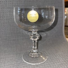 CRISTAL D’Arques France 24% Lead Champagne Coup Set of 2 “PARIS ROYAL” NEW !!!!