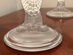 Vtg Set 5 CRISTAL de SEVRES Napoleon Frosted Eagle Large Brandy Snifters Glasses