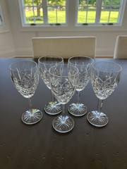Rare Set of 5 Waterford Crystal Araglin 7in Wine Glasses – Wedding Gift 1999
