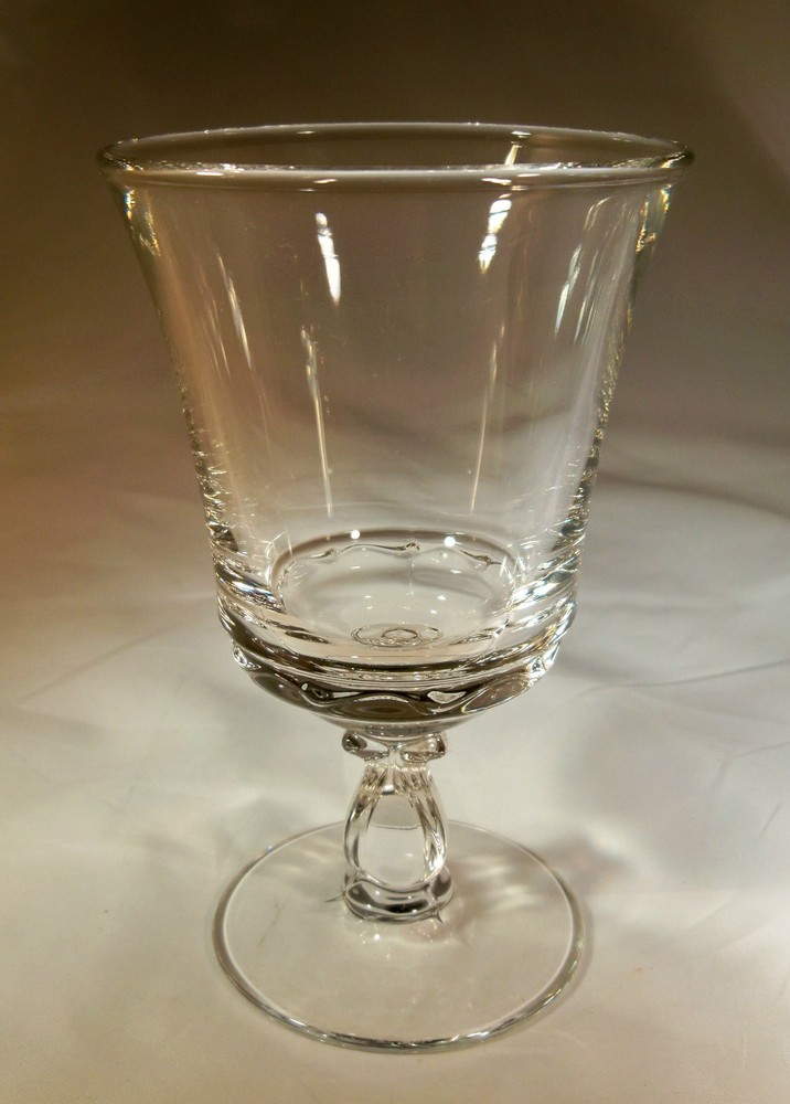 FOSTORIA GLASS CO. CENTURY CRYSTAL 10-OUNCE 5-7/8″ TALL FOOTED WATER GOBLET!