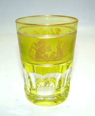 Val St. Lambert Beaudoin Chartreuse Green Tumbler