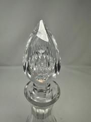 Beautiful Etched Sherry Wine Spirits Crystal Decatur CHIPPED STOPPER