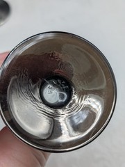 Vintage Set of 3 Silver Ombre Cordial Shot Glasses 3.5” Made In France