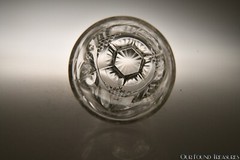 4Q 1800s TULIP / TULIP AND SAWTOOTH Bryce, Richards COLORLESS Footed Tumbler