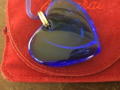 Necklace Heart Dark Blue Crystal by Baccarat