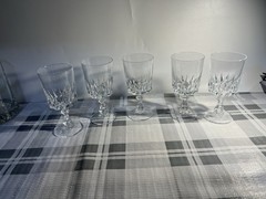 🍷 Cristal d’Arques Durand «Louvre»Wine Glass / Small Goblet 5¼ to 5½ set of 5