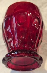 ANTIQUE 1933 FENTON DEEP RUBY RED ARCHED PANEL AND THUMBPRINT TUMBLER