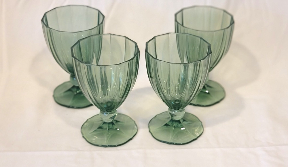 Villeroy & Boch Germany Crystal My Garden Green Collection Water Goblet Set of 4