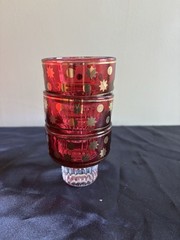 MCM Cranberry Celestial Rock Glasses – Set Of 3