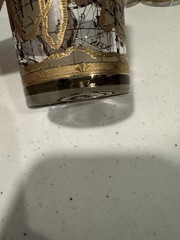 7 Vintage MCM Cera 22K Gold Old World Map Highball Cocktail Glasses 1960’s EUC