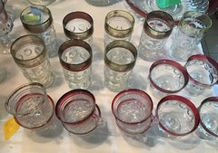 Antique Vintage. Indiana glass, Mostly Diamond Point. See list in description.