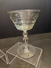 2-Rock Sharpe Crystal Etched Champaign or Tall Sherbet Glasses (727)