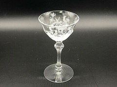 Stunning High Quality Crystal Sherry Glass Asian Birds