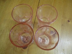 VTG Indian Glass Water Goblets-4 In The Madrid Pattern,1970’s/1980’s,6 1/2″ High