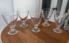 Anchor Hocking Boopie Clear Glass Set of 5 Raised Glass Bubbles At the Base