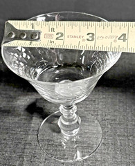 Fostoria Rose-Crystal Goblets-Deep Cut Grey Rose-6 Iced Tea, 6 Water, 6 Sherbet