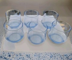 SET OF 6 Libbey Impromptu Azure Lowball Whiskey Or Juice Glasses